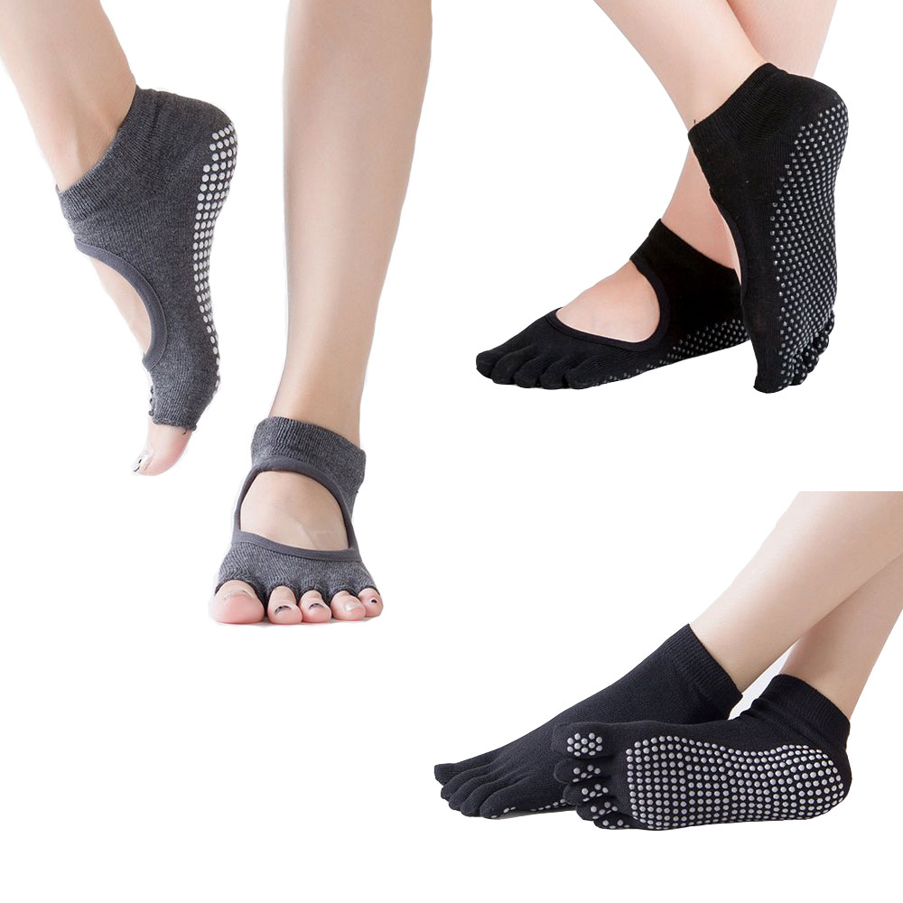 요가 필라테스 양말, 발가락 B타입, 진그레이, 2개