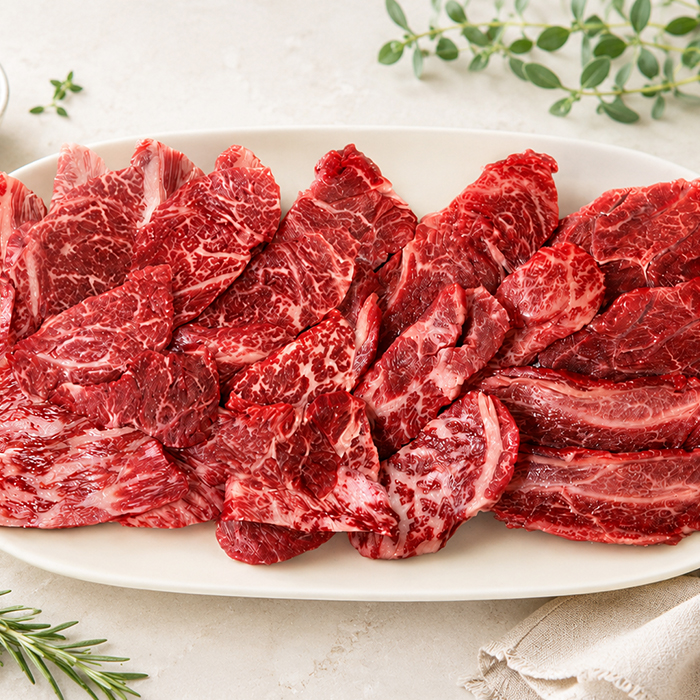 욱진담 한우 모듬구이 1++ 400g 2개 상품 이미지