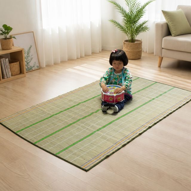 내츄럴 자수 야생초 돗자리 중형, 단일색상, 120cm x 180cm x 0.2cm, 1개