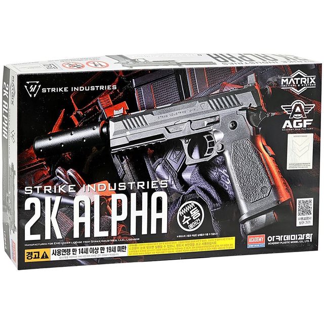 아카데미과학 2K ALPHA 에어건 비비탄총 권총, 1개