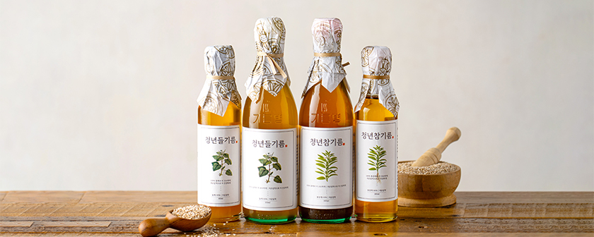 청년참기름, 350ml, 1개 + 청년들기름, 350ml, 1개