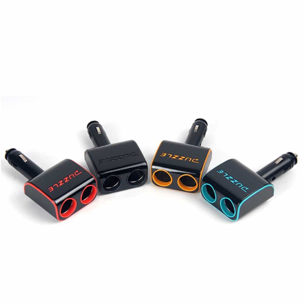 퍼즐 컬러 접이식 2구 멀티소켓 차량용 시가잭 차량용 충전기, 12V/24V, 1개