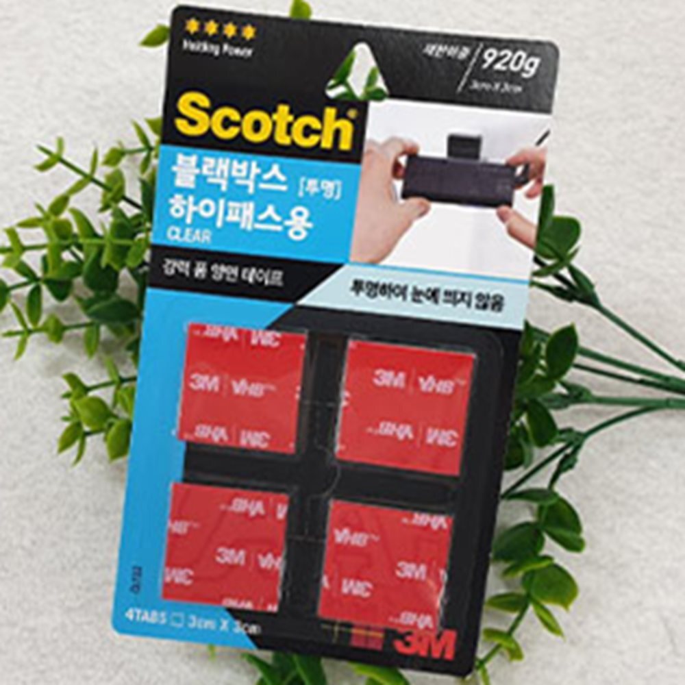 3M 스카치 차량용 폼 양면테이프, 3x3cm, 1개