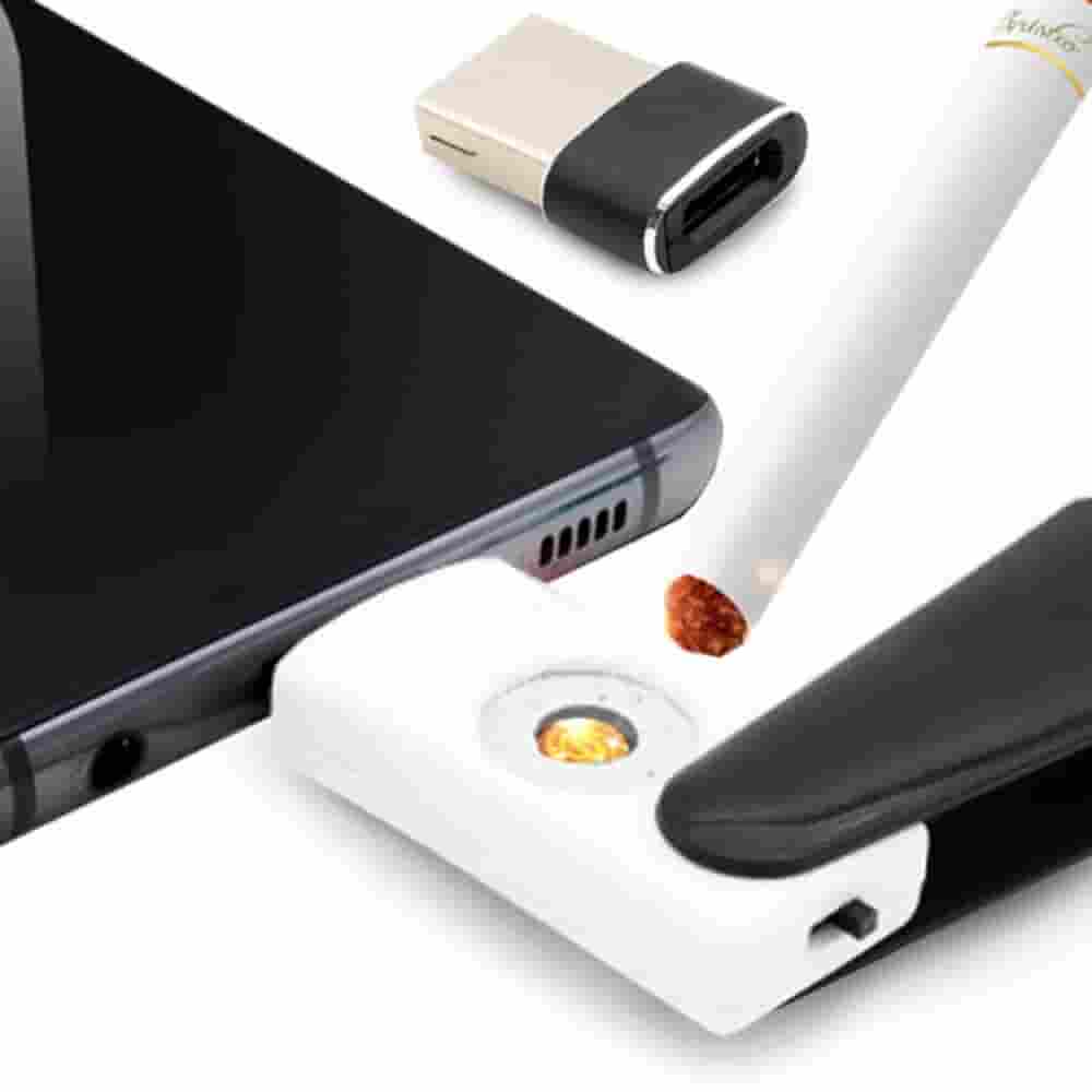 컴스 C타입 USB 라이터, 블랙, 1개