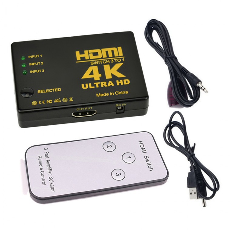 ACDC 4K UHD HDMI 분배기, 3포트, 1개