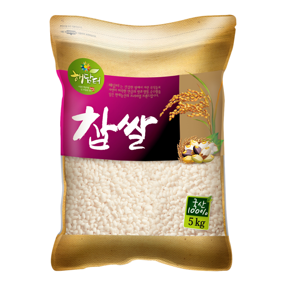 현대농산 국내산 찹쌀, 5kg, 1개