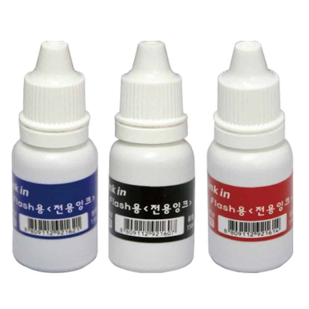 콜스탬프 만년도장 리필잉크, 적색, 1개