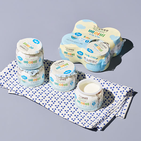 상하목장 유기농 베이비 요거트 플레인, 1단계, 85g, 4개
