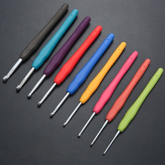 실리콘 손잡이 코바늘, 6.0mm, 1개