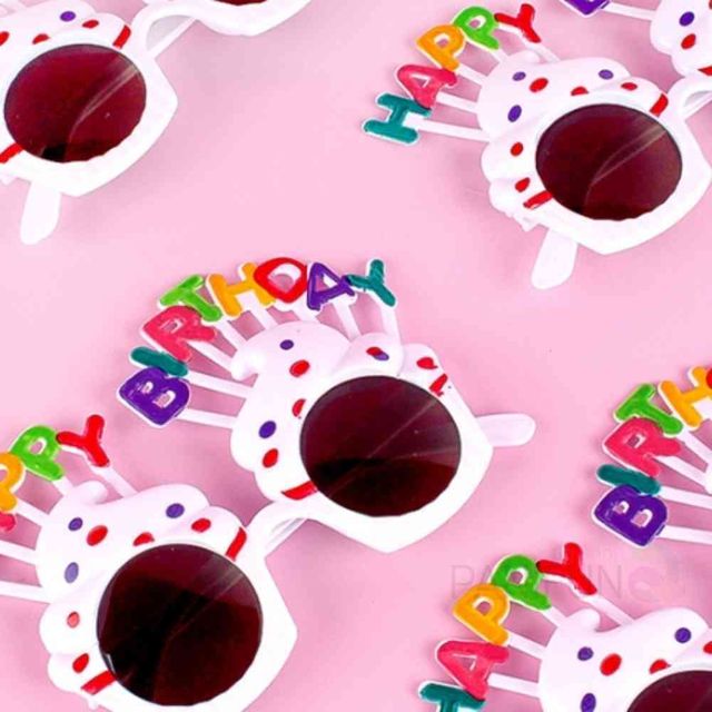 케이크 선글라스 파티소품 파티안경 생일안경 재미있는안경 코스프레안경, 화이트, 1개 상품 이미지