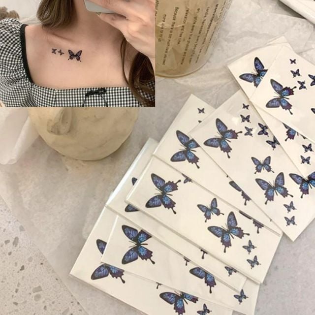 나비 타투 스티커, T-0375, 1개