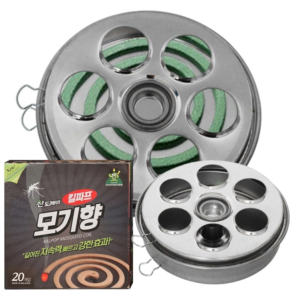 산도깨비 킬파프 모기향, 20개 + 모기향 연소기, 2개