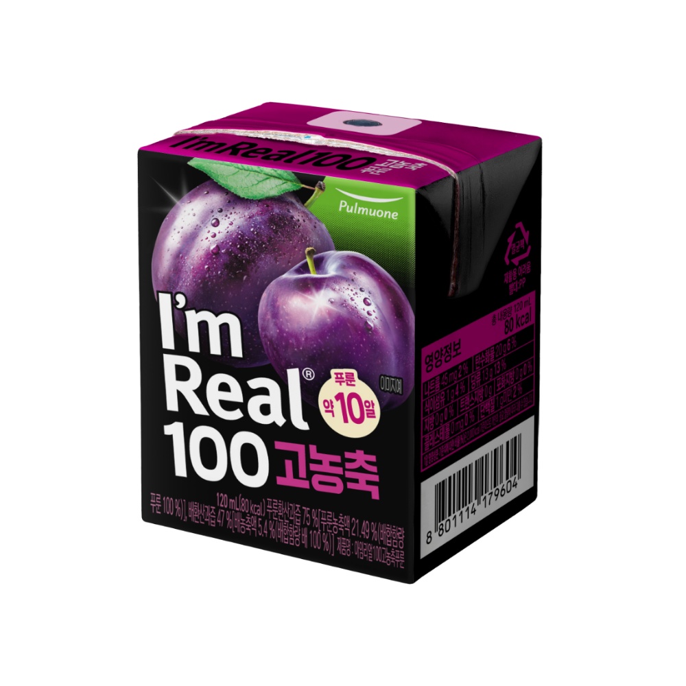 [토스쇼핑] 풀무원 아임리얼 100 고농축 푸룬, 120ml, 24개