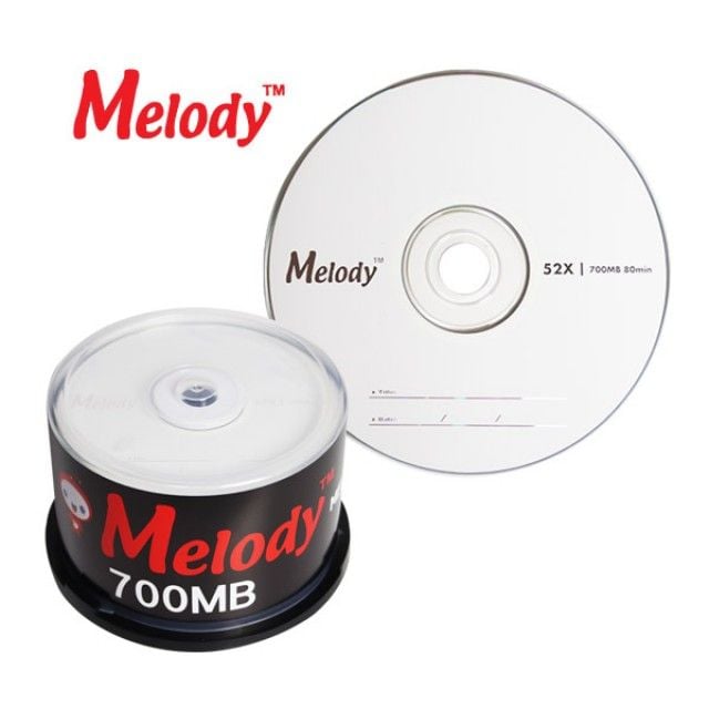 멜로디 CD-R, 700M, 52X, 50케익, 1개