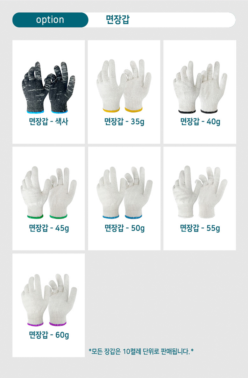 프로덕트랩 웨어리스 면장갑, 흰색, 50g, 100쌍 상세 이미지 4