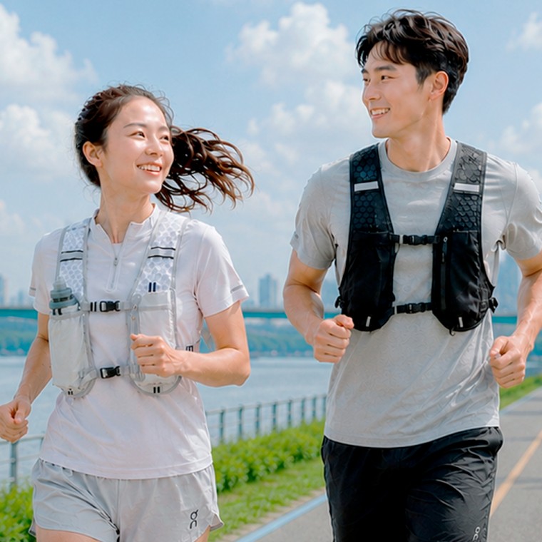 초경량 러닝 조끼, 블랙+그레이, onesize, 2개