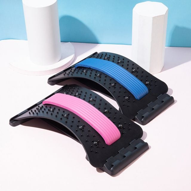 허리 지압 스트레칭 안마 마사지, 핑크, 1개