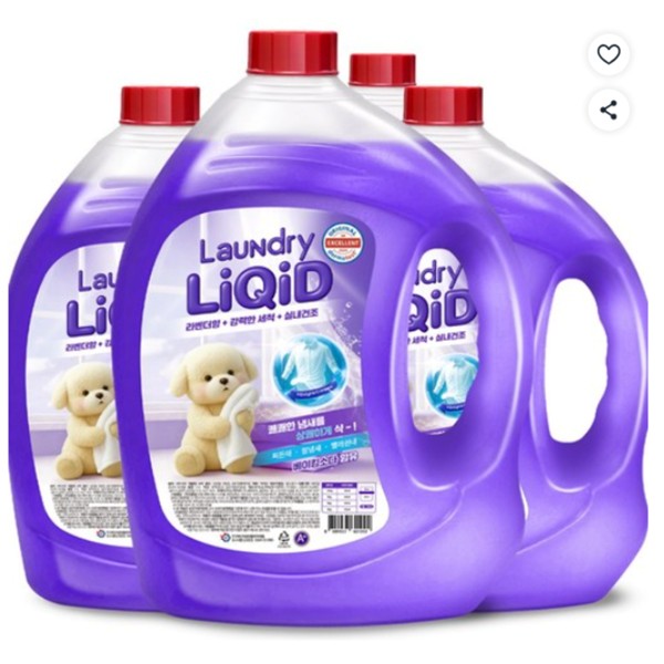 리퀴드 고농축 라벤더 세탁세제, 2.5L, 4개 상세 이미지 2