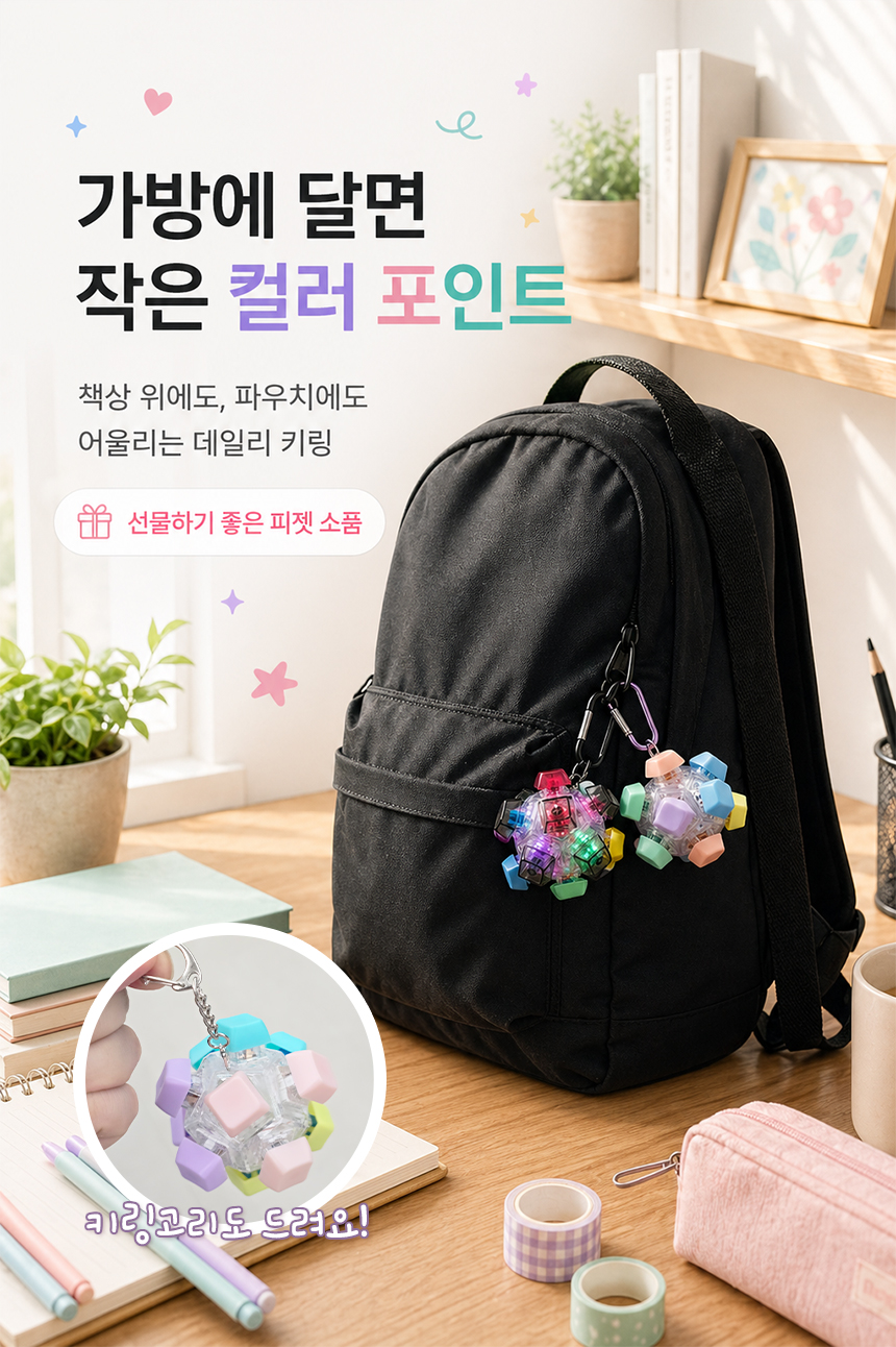 키캡 피젯 큐브, 12구, 컬러투명, 2개 상세 이미지 5
