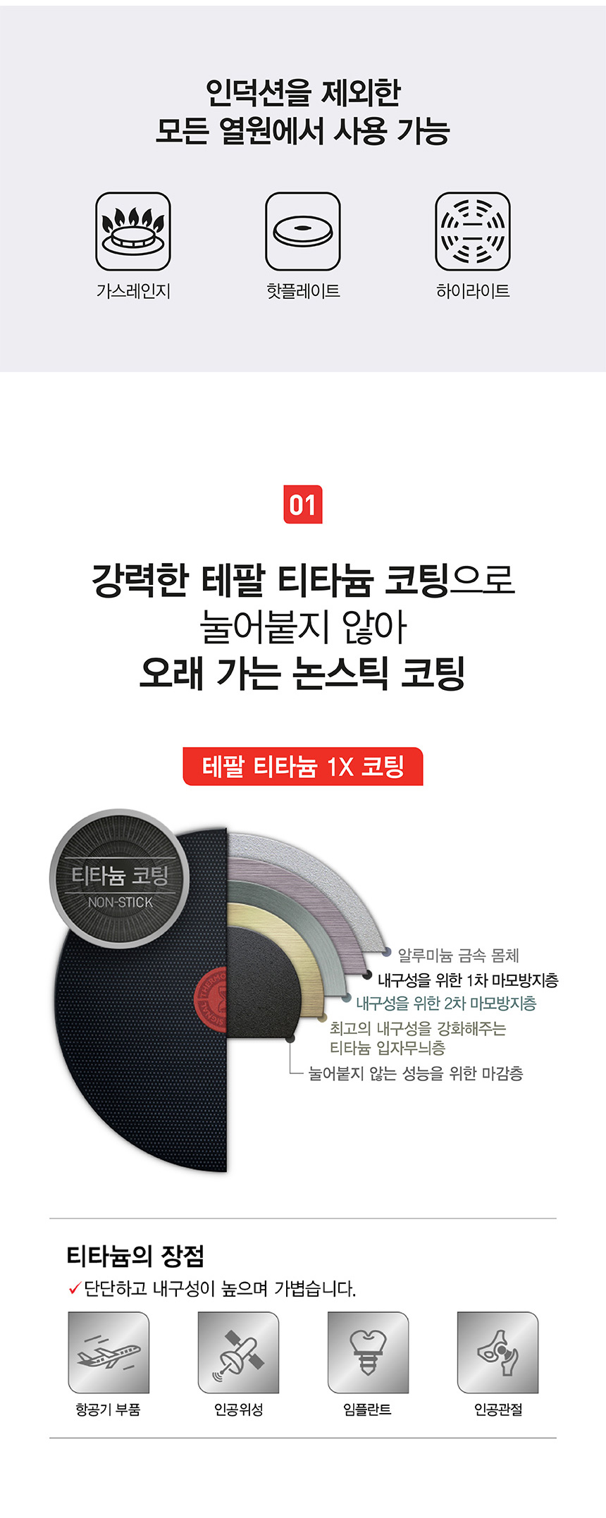 테팔 티타늄 1X 쿡이지 프라이팬, 28cm, 1개