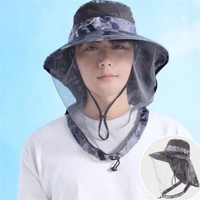 남성 방충 메쉬 모자, 그린, 1개