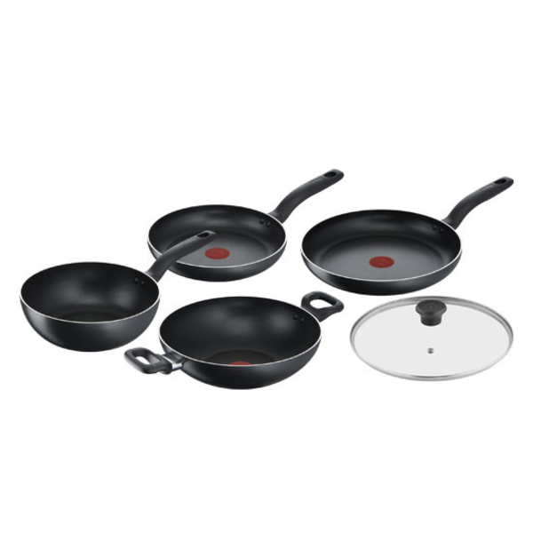 [토스쇼핑] 테팔 티타늄 인텐시브 블랙 프라이팬 5종 세트, 프라이팬 24cm + 프라이팬 28cm + 볶음팬 24cm + 양수웍 28cm + 유리뚜껑 28cm, 리퍼, 1세트