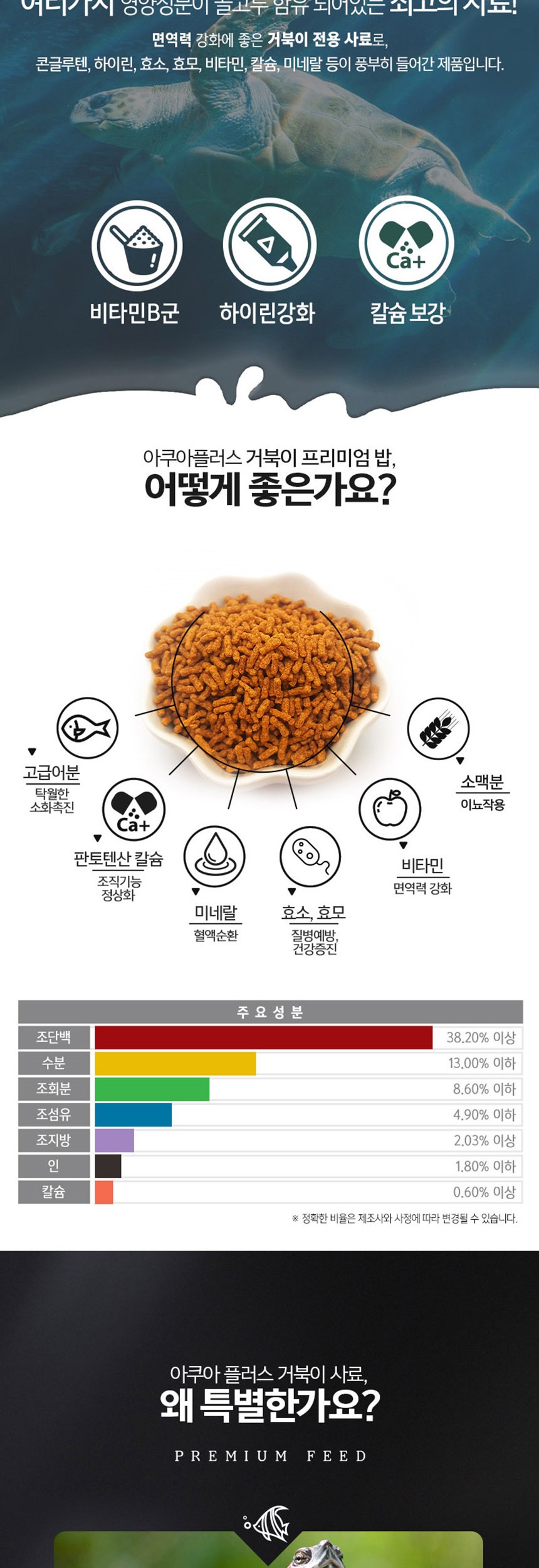 아쿠아플러스 거북이 프리미엄밥, 수생거북이, 1개 상세 이미지 2