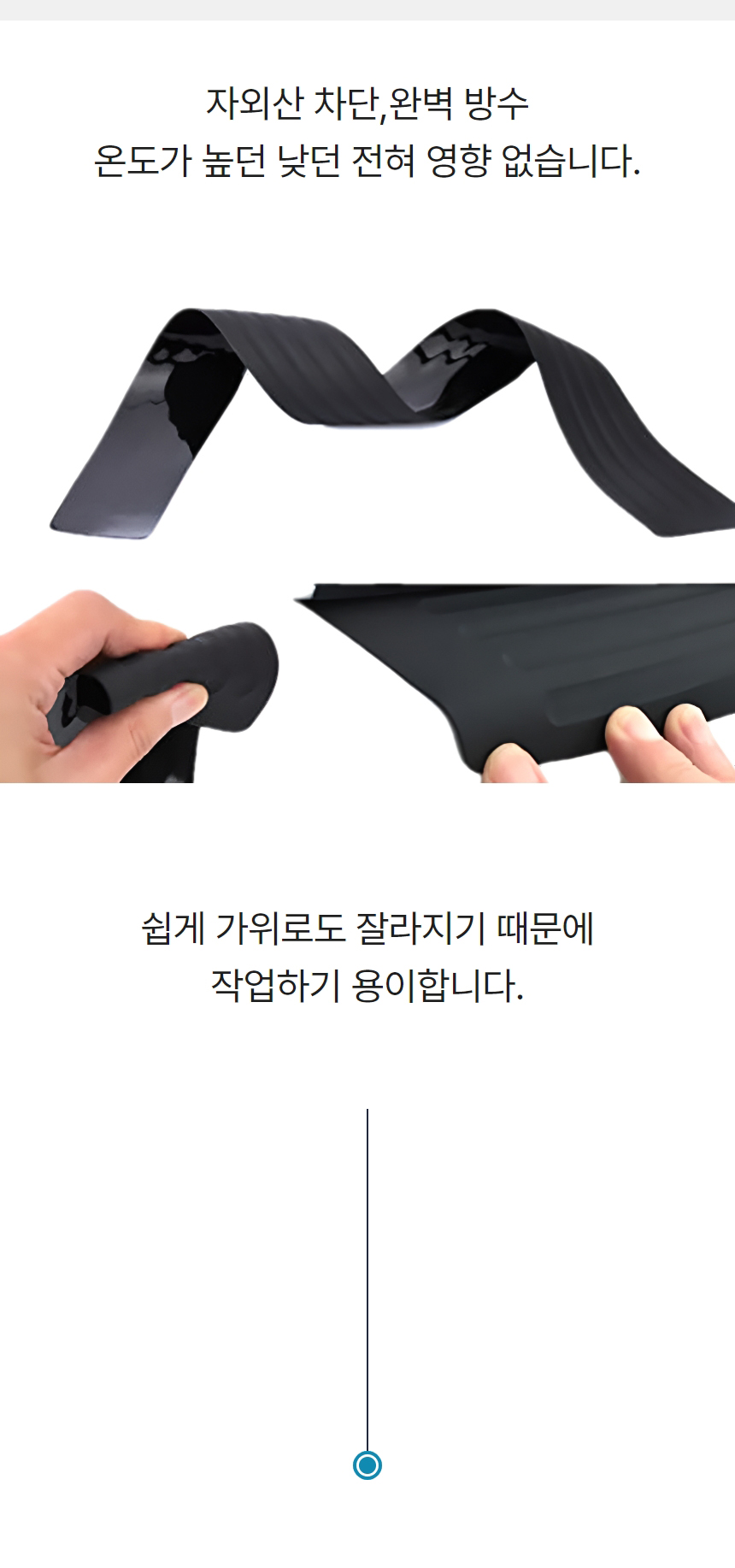 오토크루 자동차 문콕방지 트렁크가드 리어 스크래치 방지커버, 90cm, 블랙, 1개 상세 이미지 6