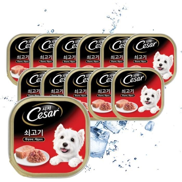 시저 쇠고기, 습식 사료, 쇠고기, 100g, 12개입, 1개