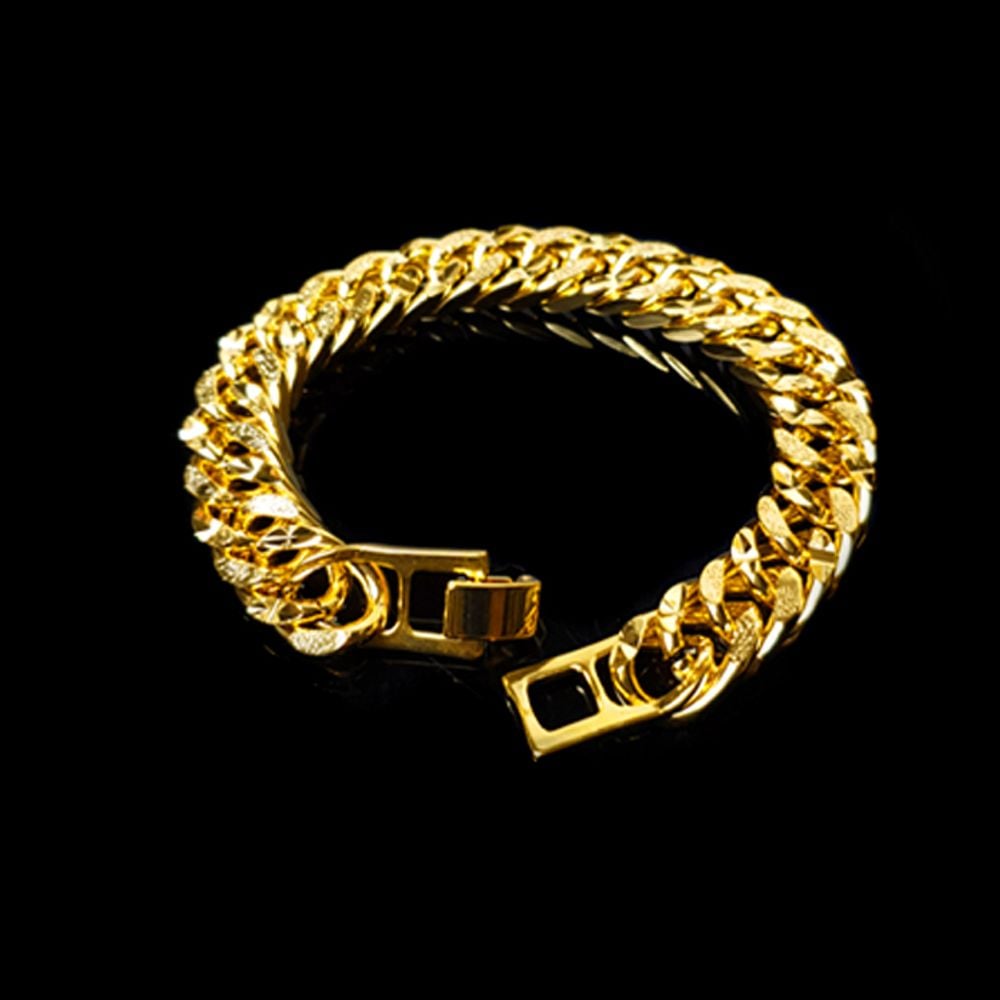 트루체인 팔찌, 18k 특수 압축 도금, 12mm, 23cm