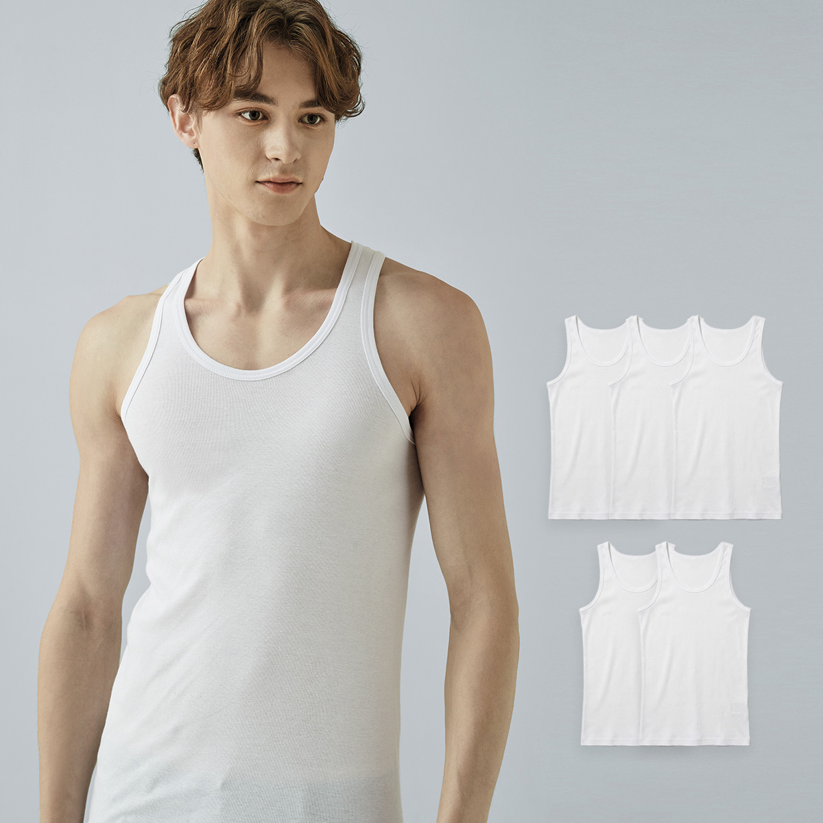 BYC 데오니아 면 100% 민소매런닝 5개입