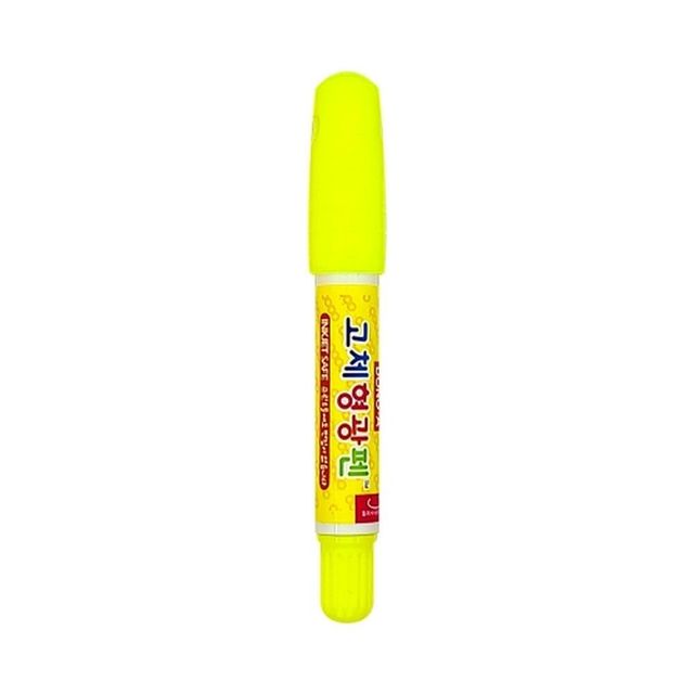 동아 고체형광펜 둥근형, 노랑, 10개입, 1개 상품 이미지