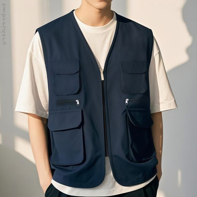 작업조끼, 네이비, 2XL, 1개