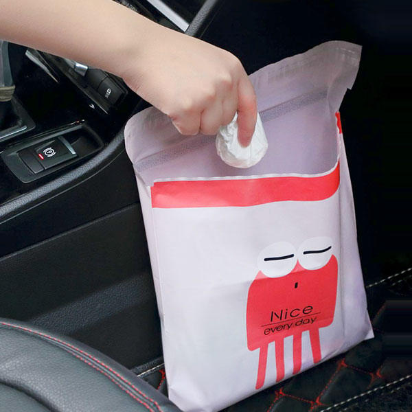차량용 자동차 접착식 쓰레기봉지 봉투 쓰레기통, 15매