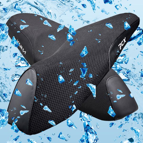 모토스탠스 오토바이 여름 통풍 시트커버 바이크 메쉬 안장 덮개, PCX 블랙, One size, 1개