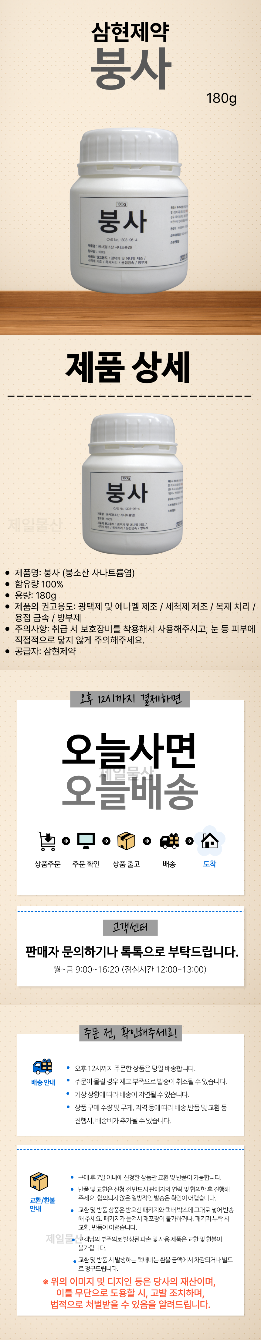 삼현제약 붕사, 180g, 1개 상세 이미지 1