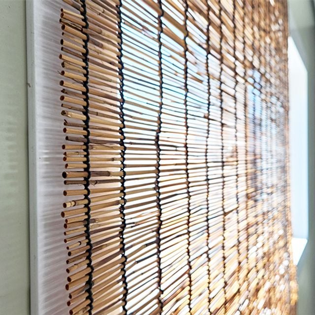 프리미엄 탄화 갈대발, 단일색상, 120x165cm
