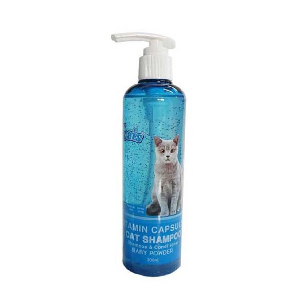 더캣츠 비타민캡슐 고양이 샴푸, 베이비파우더향, 300ml, 1개