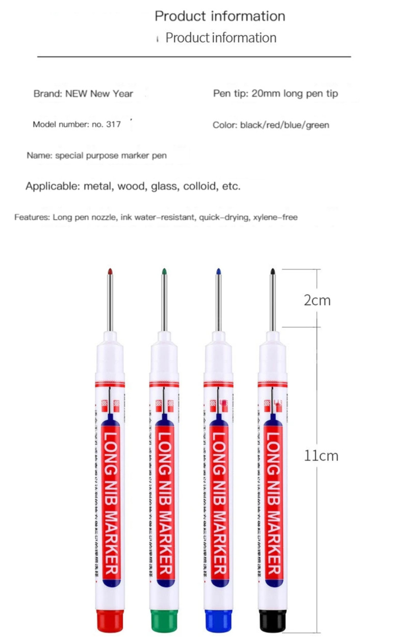 NEW New Year special purpose marker pen no. 317, black, red, blue, green, 1개 상세 이미지 3