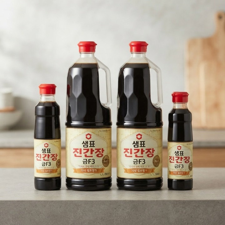 샘표 진간장 금F3 양조간장 대용량 요리용, 1.7L, 2개 + 500ml, 2개, 1세트