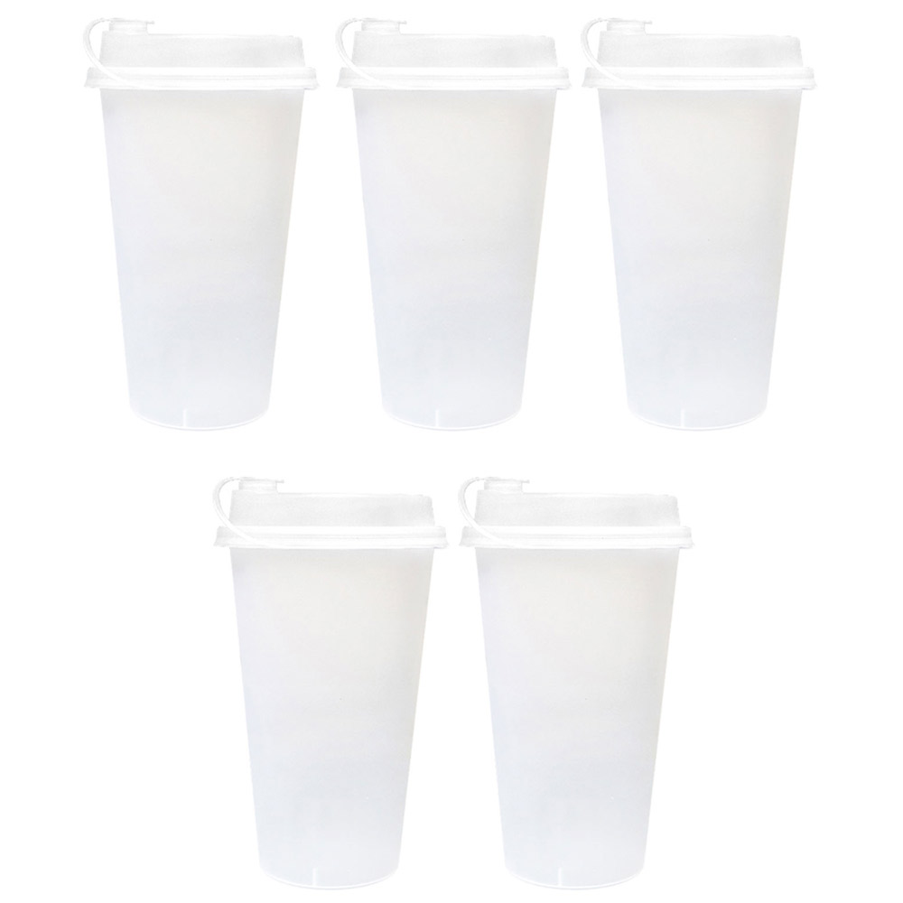 리유저블 테이크아웃 리필컵, 반투명, 500ml, 10개