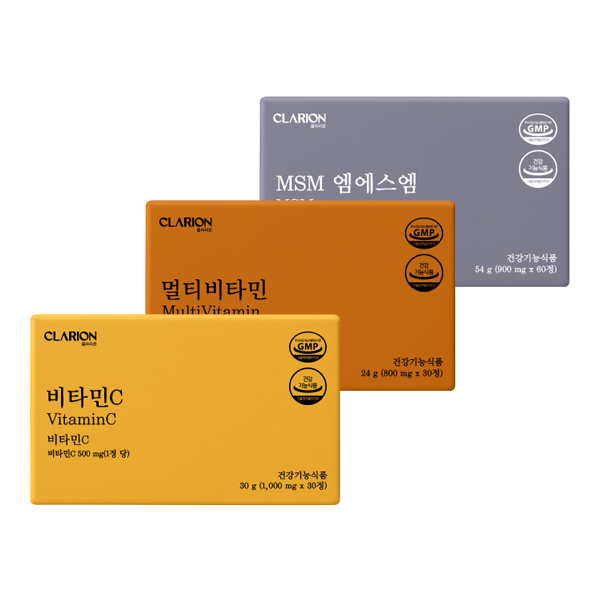 클라리온 운동러 진화템 3종 세트, 멀티비타민+비타민C+MSM, 120정, 1개