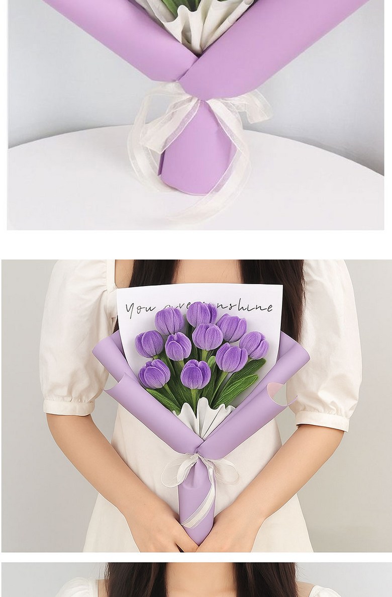 제너럴케이 모루 꽃다발 DIY 키트, 핑크, 1세트 상세 이미지 5