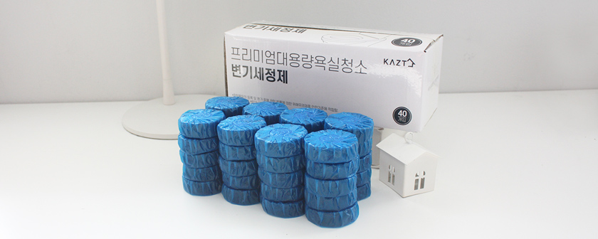 가쯔 프리미엄 대용량 욕실청소 변기세정제, 50g, 40개, 1박스