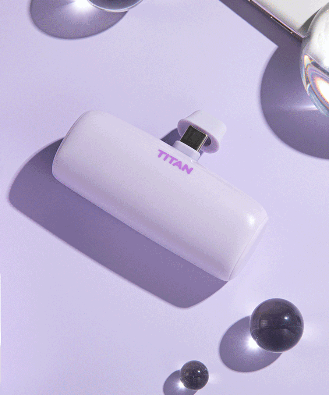 타이탄 미니 도킹형 보조배터리 5000mAh, 8핀, 밀크소다, SPE-PA5GPQ8P 상세 이미지 4