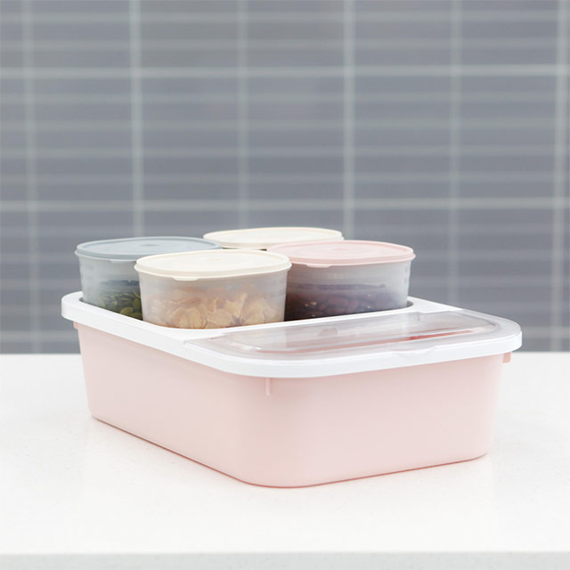 가쯔 마카롱 쌀통 3Kg + 잡곡통 900ml, 인디핑크, 1개