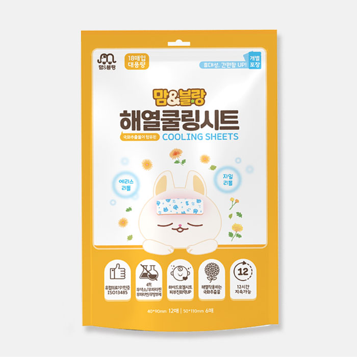 맘앤블랑 해열쿨링시트, 18매입, 1개 상품 이미지 1