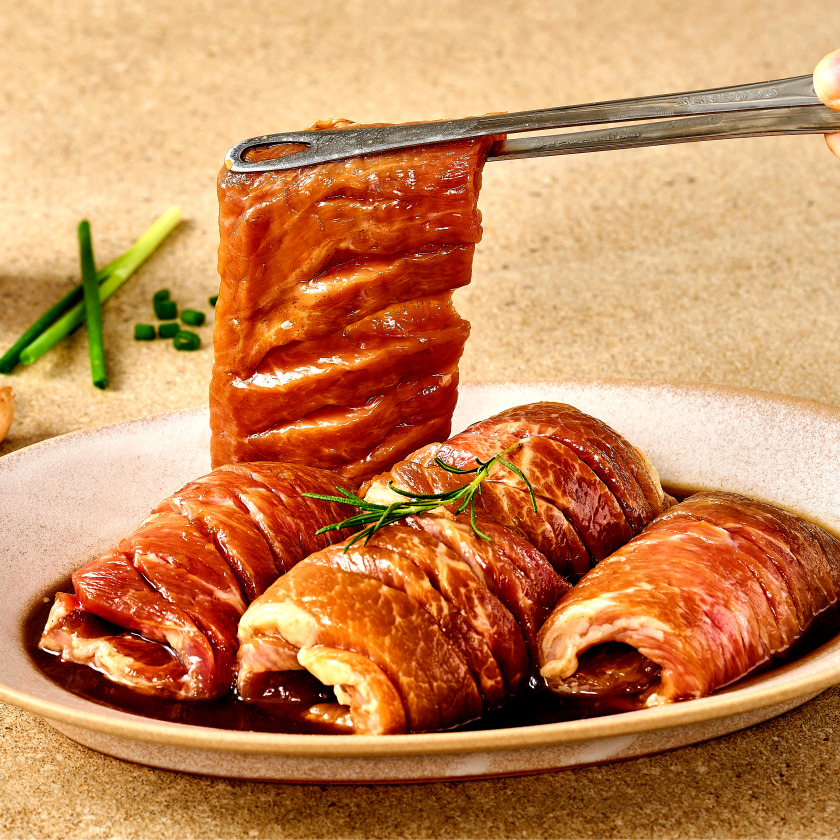 [토스쇼핑]  제주산 돼지 칼집 양념구이, 1.2kg, 2팩