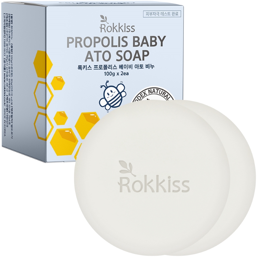 록키스 프로폴리스 베이비 아토 비누, 100g, 2개