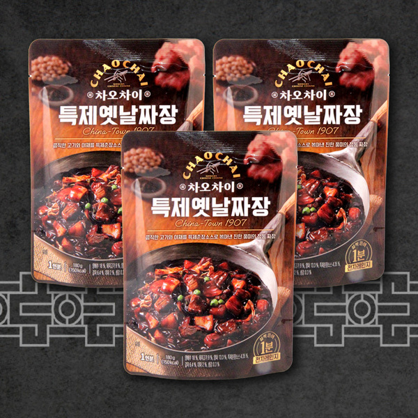 차오차이 특제옛날짜장, 전자레인지용, 180g, 3개